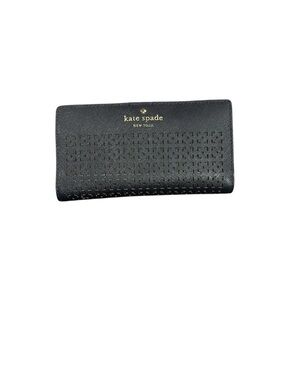 Kate Spade New York Navy Perforated Laser Cut Geo-pattern Long Wallet